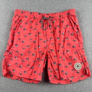 Imperial Motion Swim Shorts Mens L Chill Seekers Coral Pink Beach Print